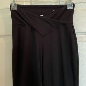 Juniors wide leg crossover yoga pants